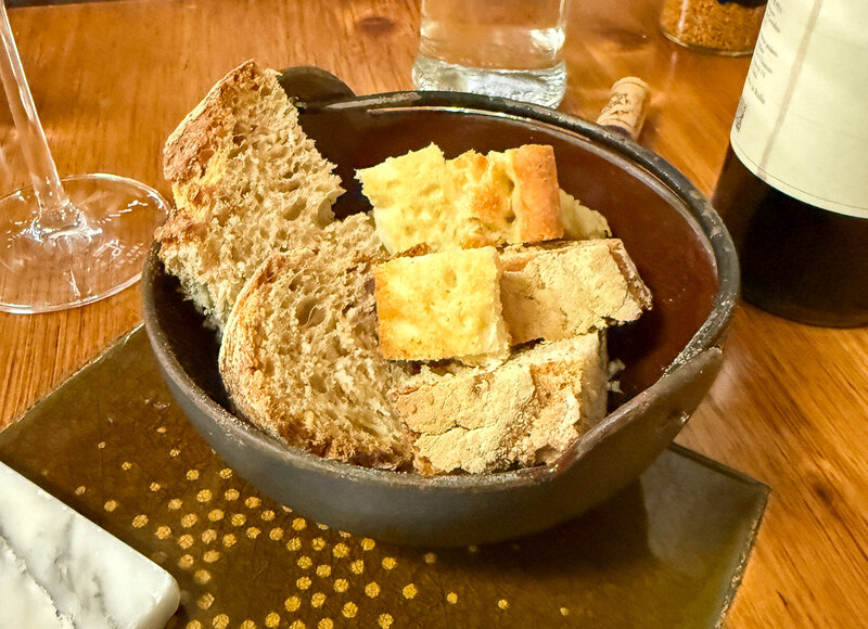 Bread service at Ristorante La Sosta in Pisa, Italy.