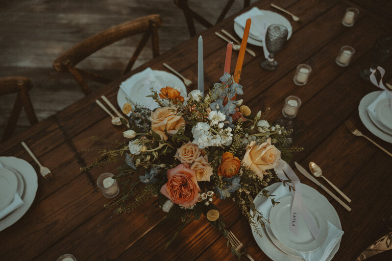 flatlay of wedding details