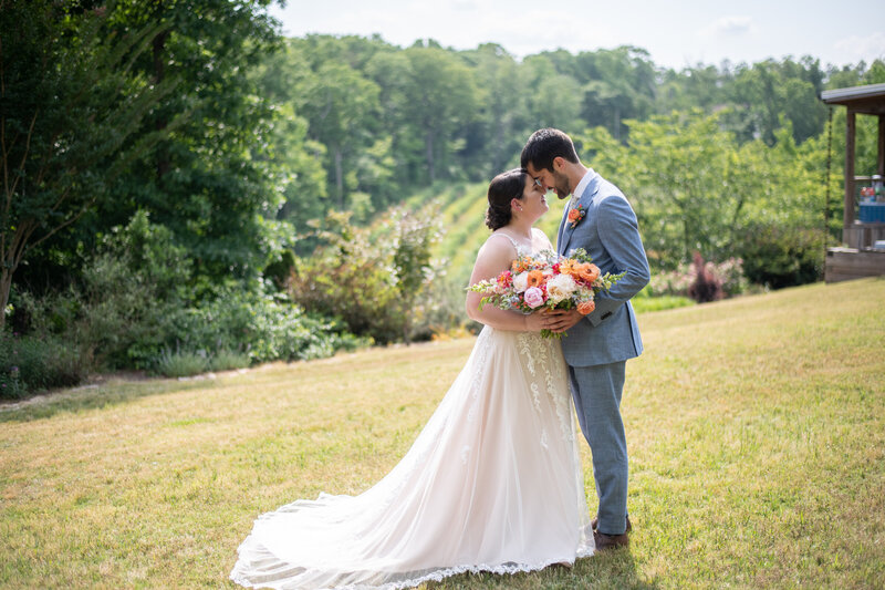 bride and groom at all-inclusive wedding venue in north ga
