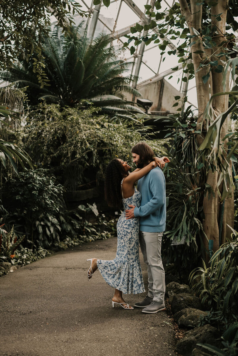 Milwaukee Engagement Session At Mitchell Domes 