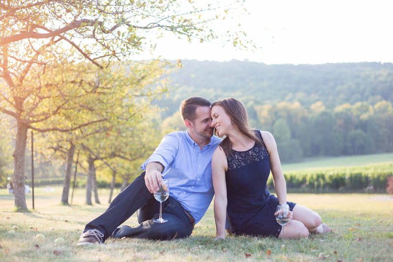 Pennsylvania engagement photos at Hauser Estate Winery by Maryland photographer, Christa Rae Photography