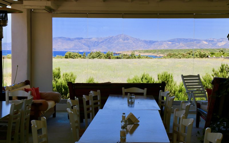 Views over the Greek Islands from the Dining Area at the Retreat Center