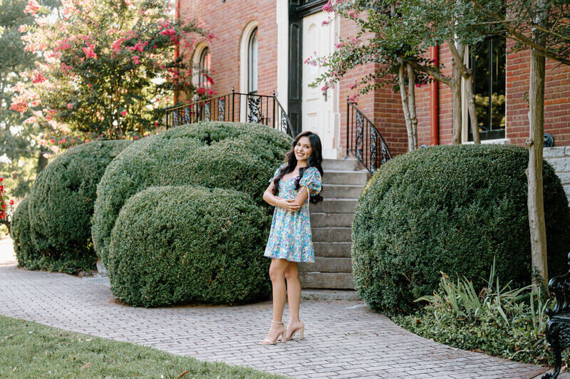 senior posing for nashville senior photographer