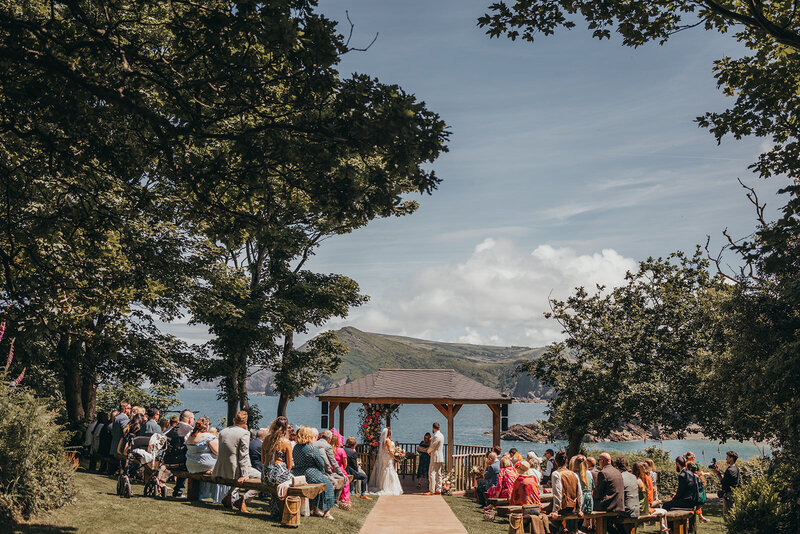 wedding ceremony by the ocean