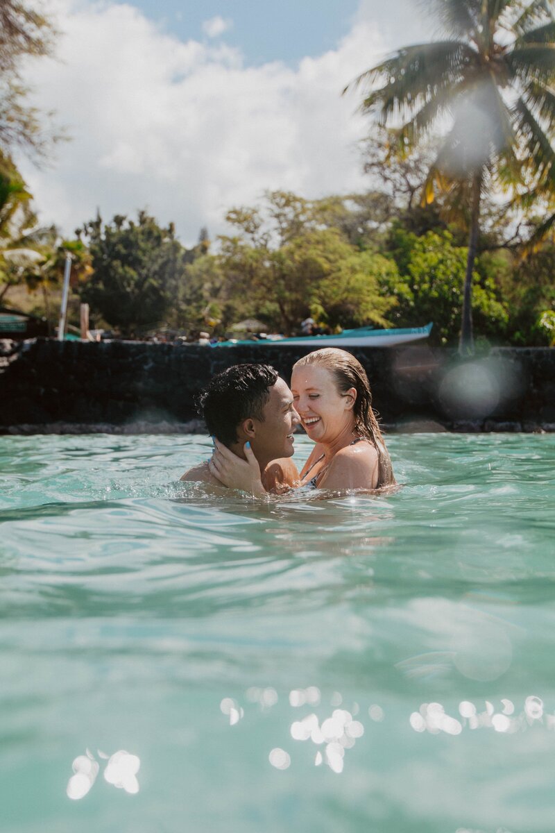 couple in ocean together