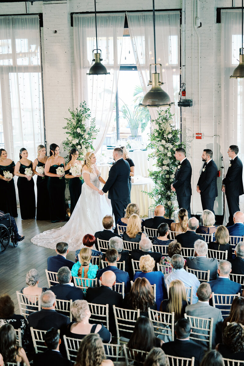 NYC Wedding Photographer, photographing Ceremony at Battello Wedding Venue in New Jersey