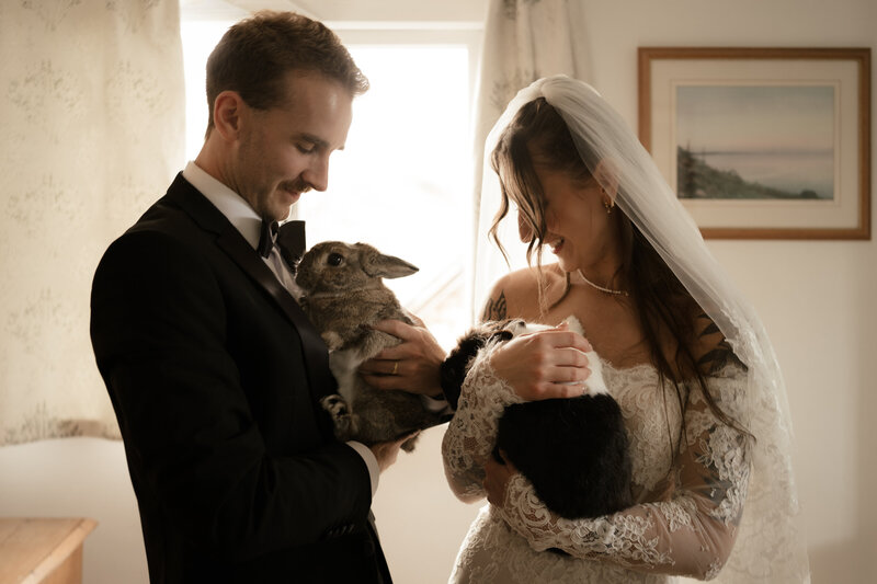 Wedding photos on a boat