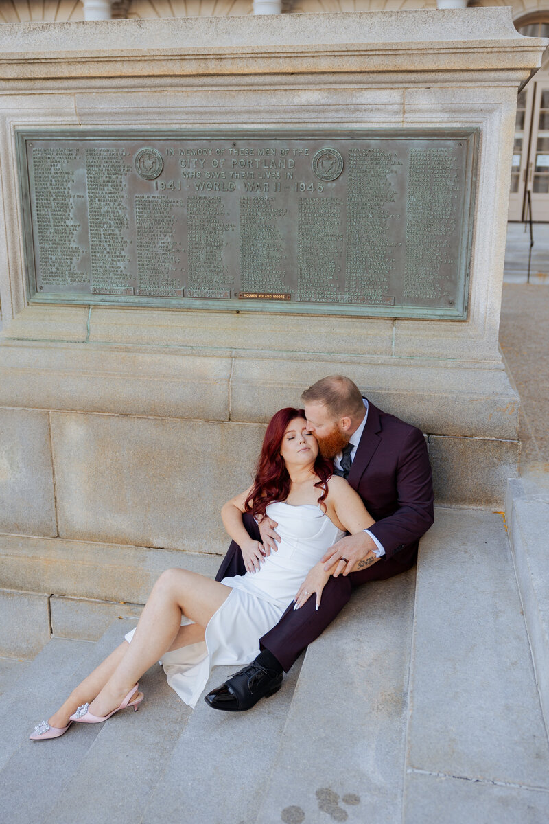 Portland City Hall provides a charming and elegant setting for photography.