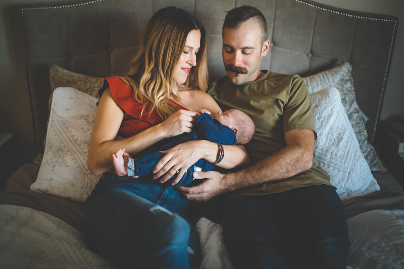 In home family lifestyle newborn shoot