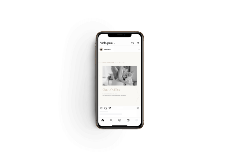 Neutrale Instagram post templates voor fotograaf