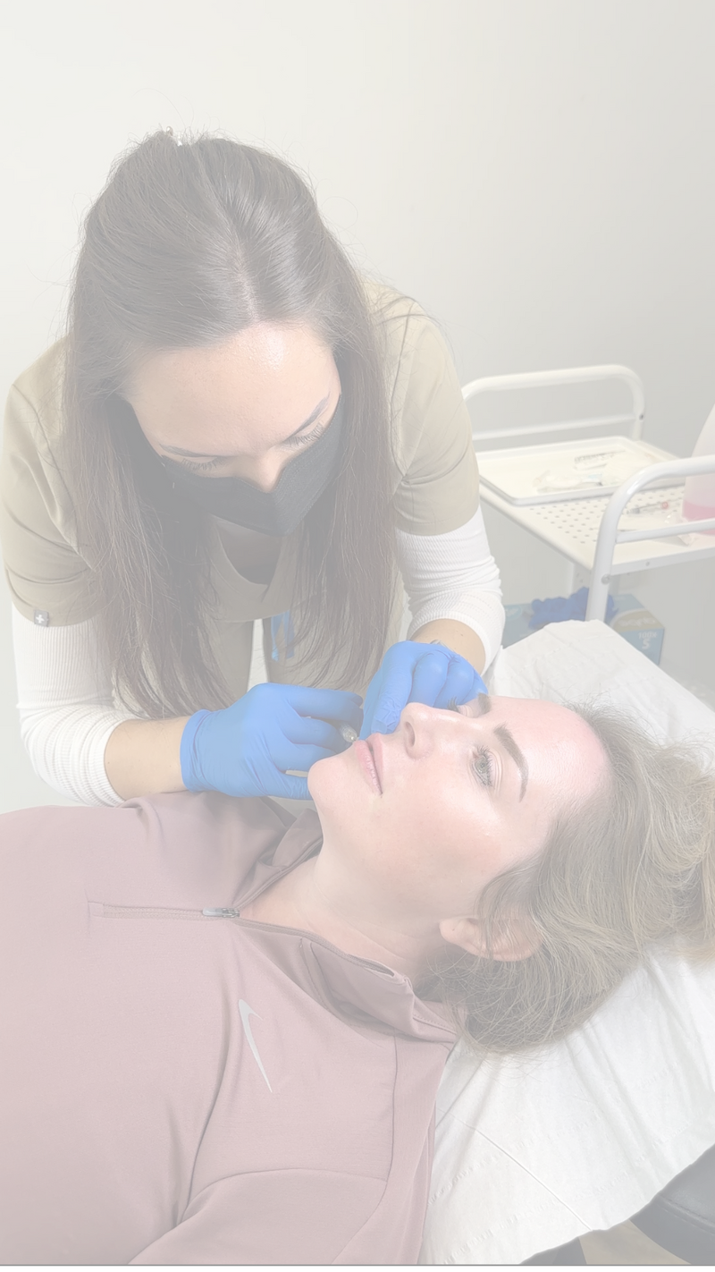 Anna providing aesthetics treatment in clinic