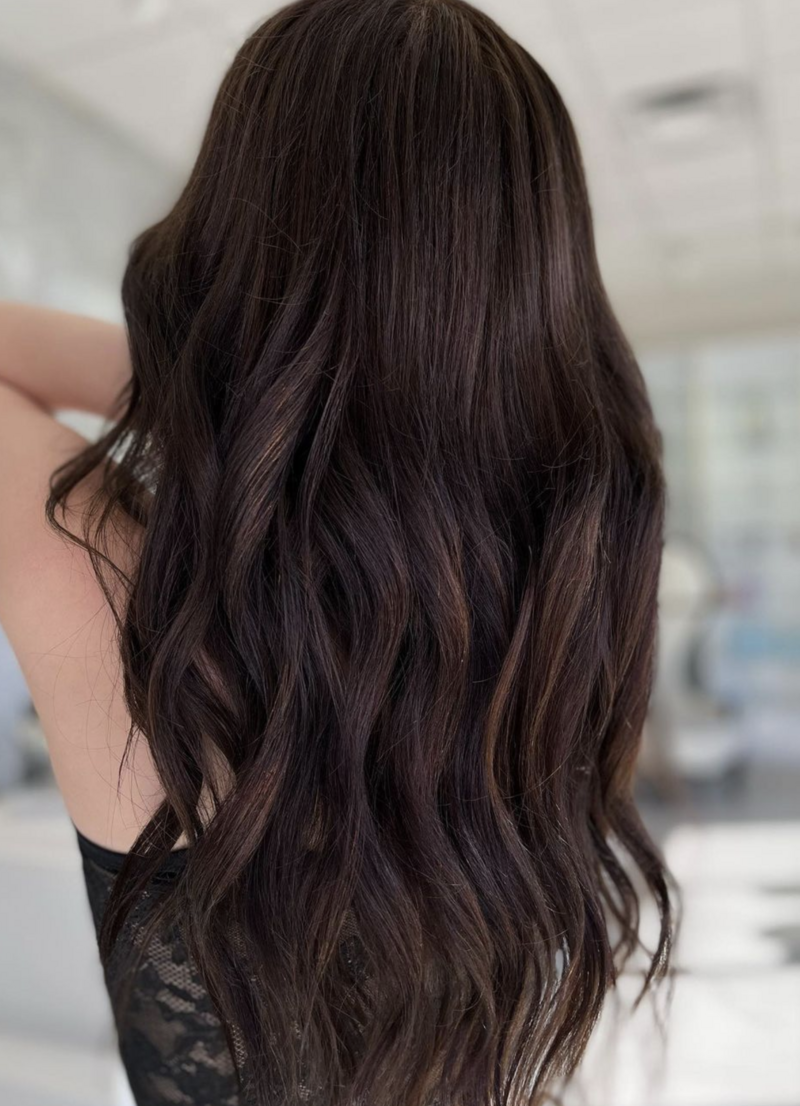 brunette hair stylist in meridian idaho