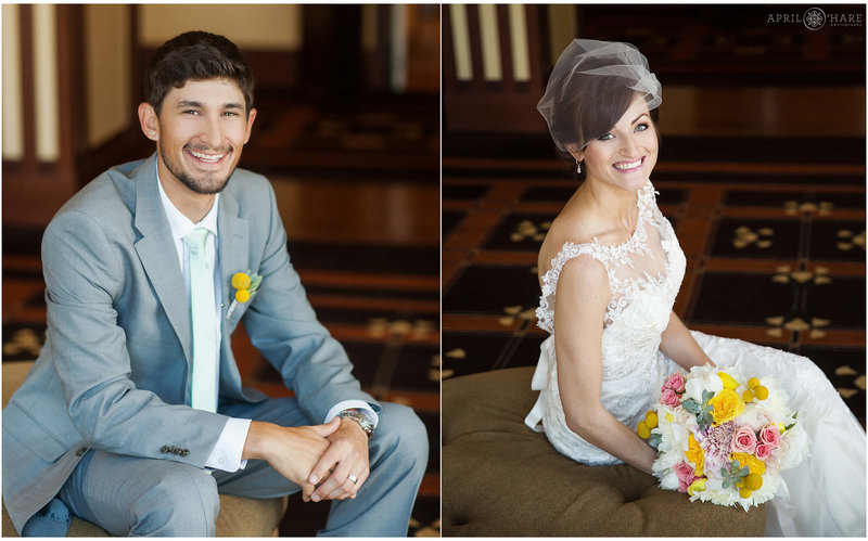 Wedding Portraits created in the ballroom lobby of the St Julien Hotel