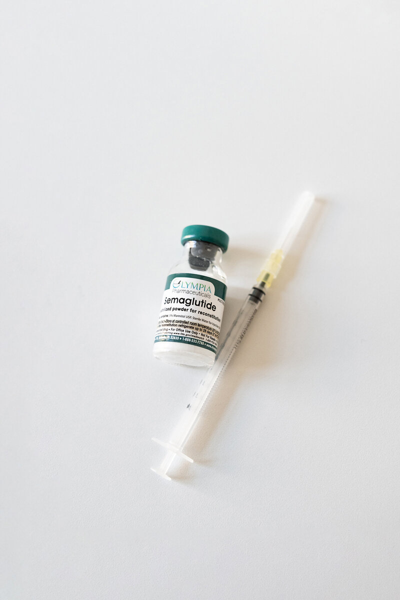 Semaglutide medication and syringe for weight loss treatment in Charleston