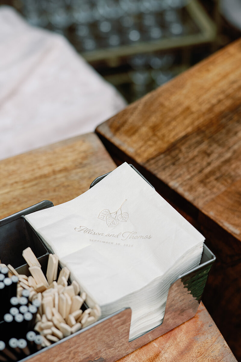 Aspen Leaves Cocktail Napkin