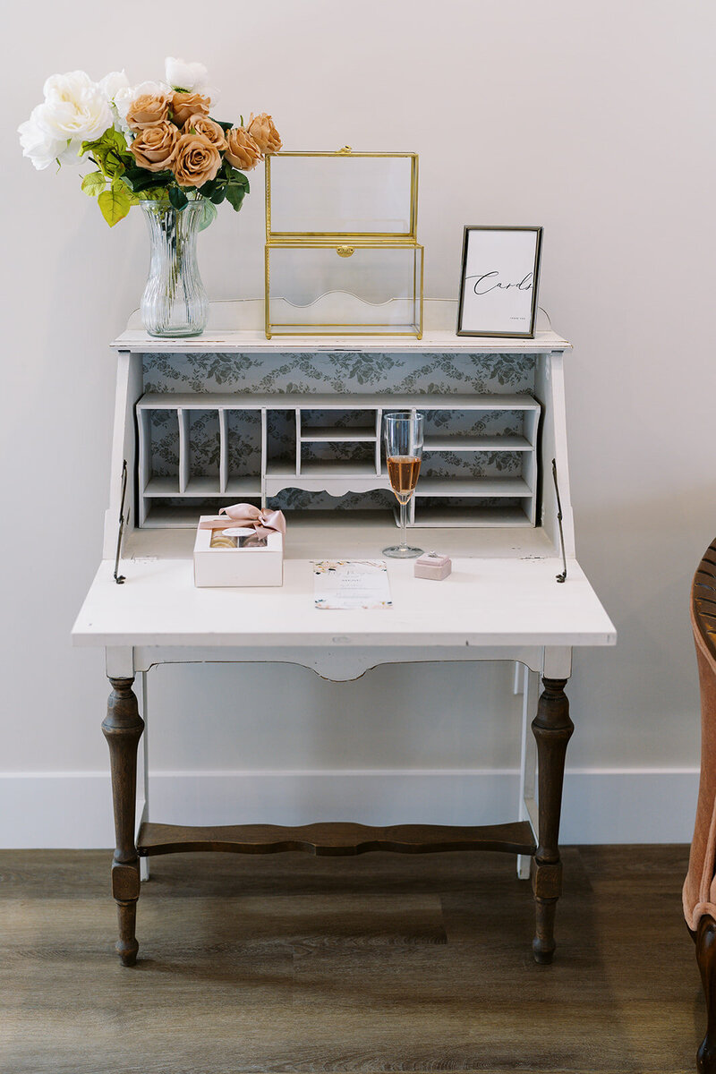 Vintage secretary table 3-Rori Ranch Rentals