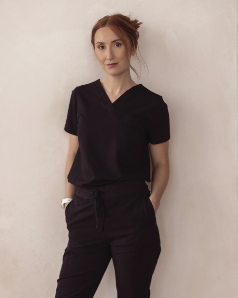 Registered Nurse injector in Markham and founder of Rove Skin and Wellness, showcasing confidence and warmth.