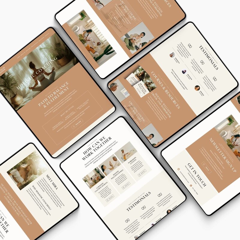 canva website template for holistic coach2