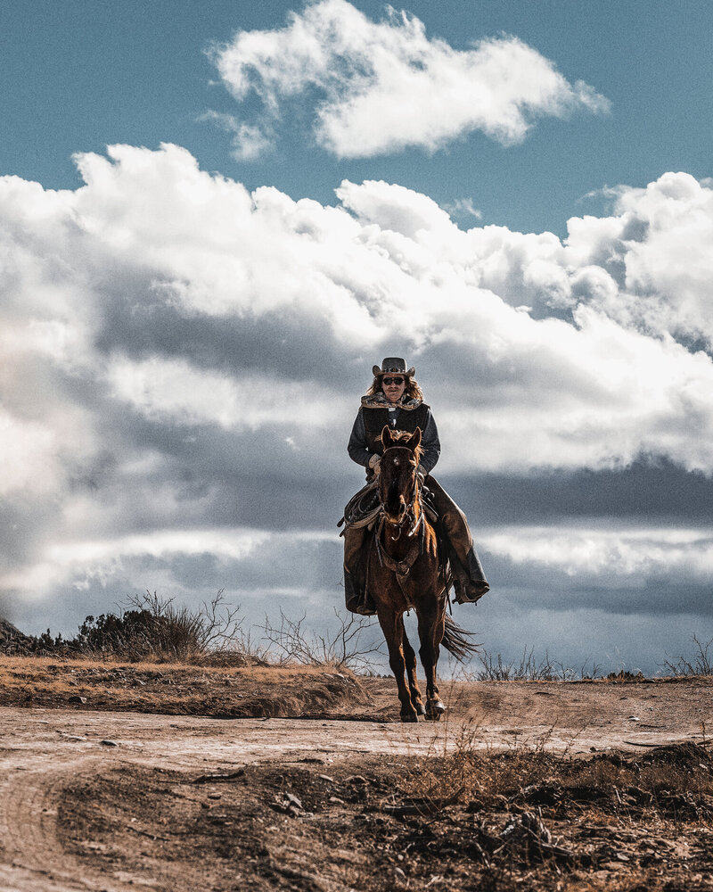 Cowboy On His Horse, From The Lore Of The Range Collection