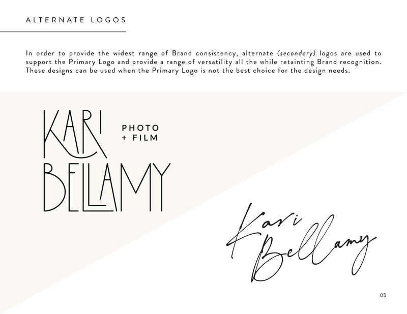 Kari Bellamy - Brand Identity Style Guide_Alternate Logos