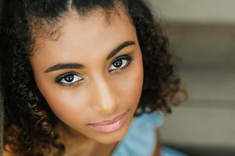 Up close portrait of Senior girl