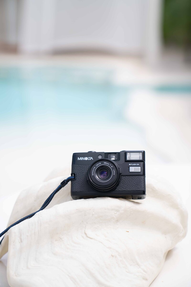 a camera on a shell in bali
