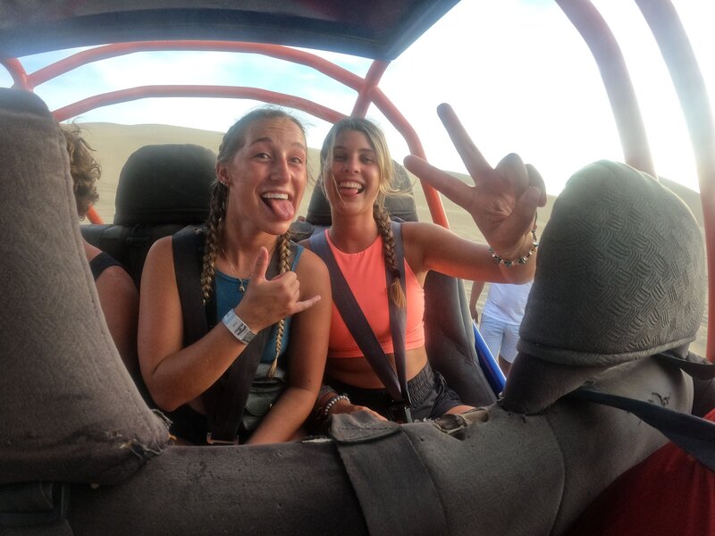 Jessie riding with a friend