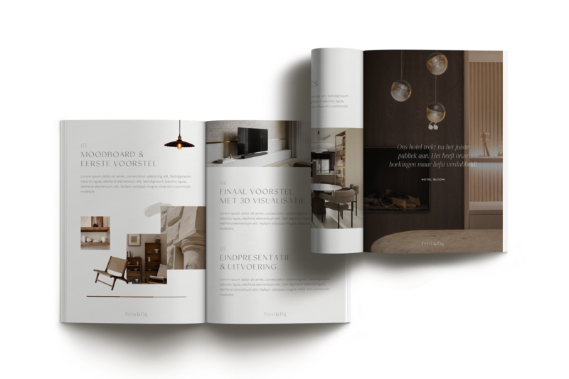 Brochure template voor interieur ontwerper