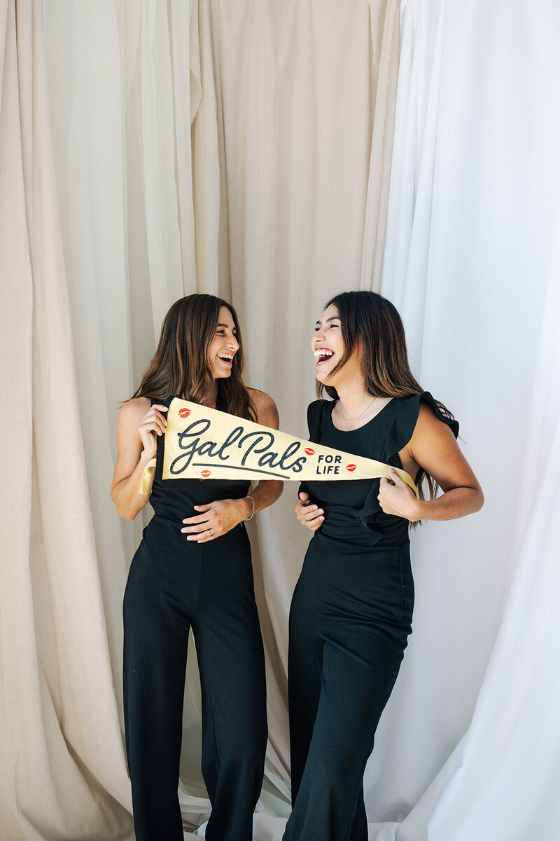 two women in studio for a brand photoshoot