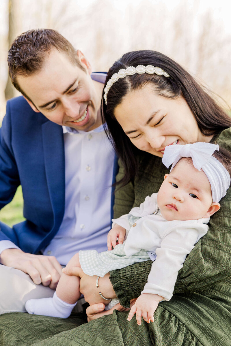 Family of three family portrait