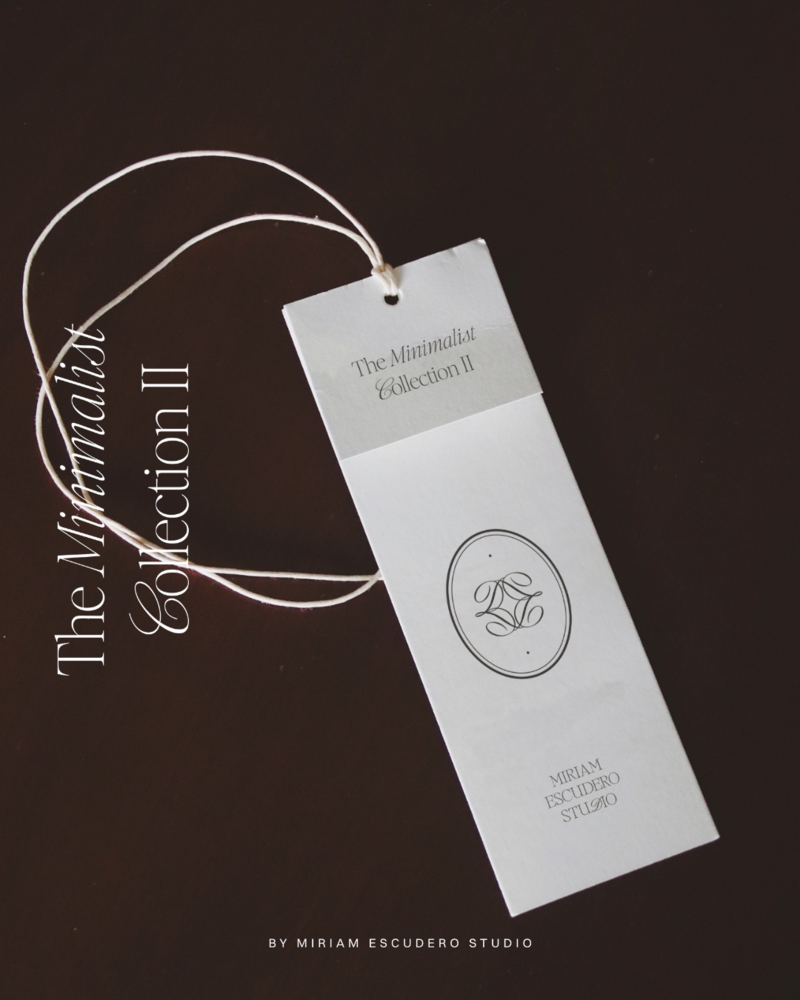 The minimalist Collection II Label mockup - Miriam Escudero Design Studio 