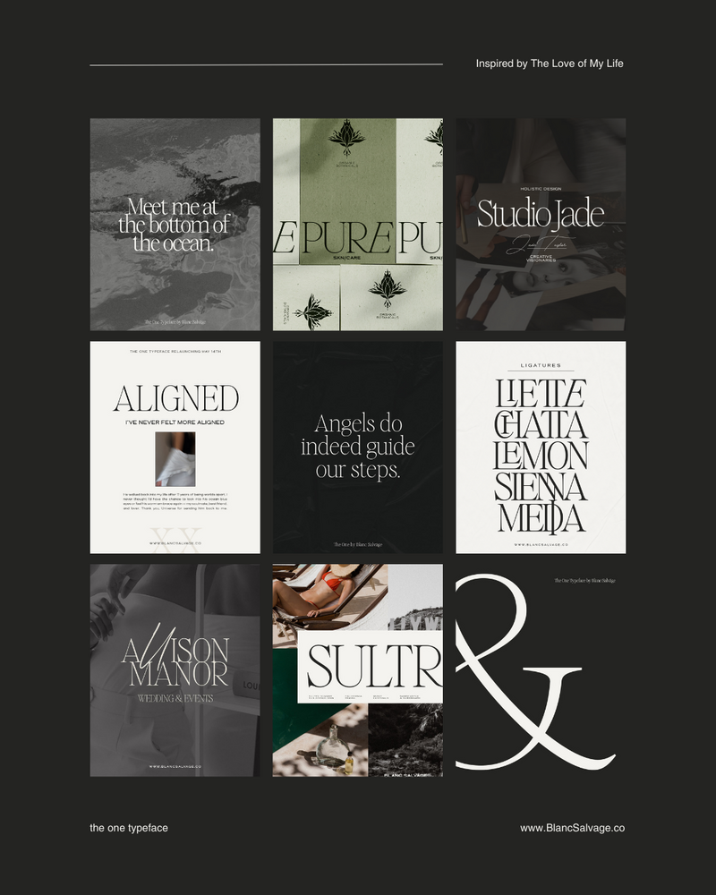 The One typeface_Blanc Salváge