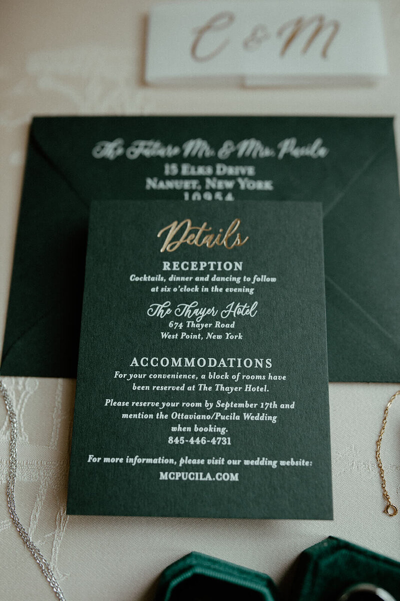 Fully custom wedding invitations by SGH Creative