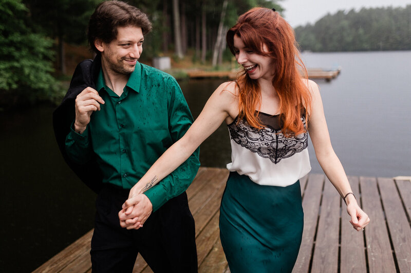 12_Eagle_River_Wisconsin_Lake_Cabin_Rainy_Engagement_Photos_Motorcycles_Harley_Davidson_James_ Stokes_Photograhy_WI.24