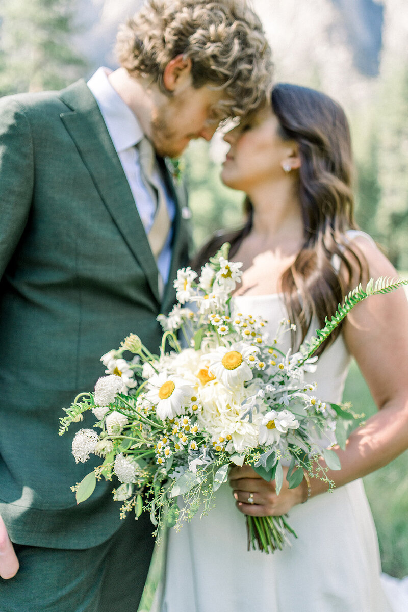 Groom with Bride’s Bouquet at Calamigos Ranch, Malibu