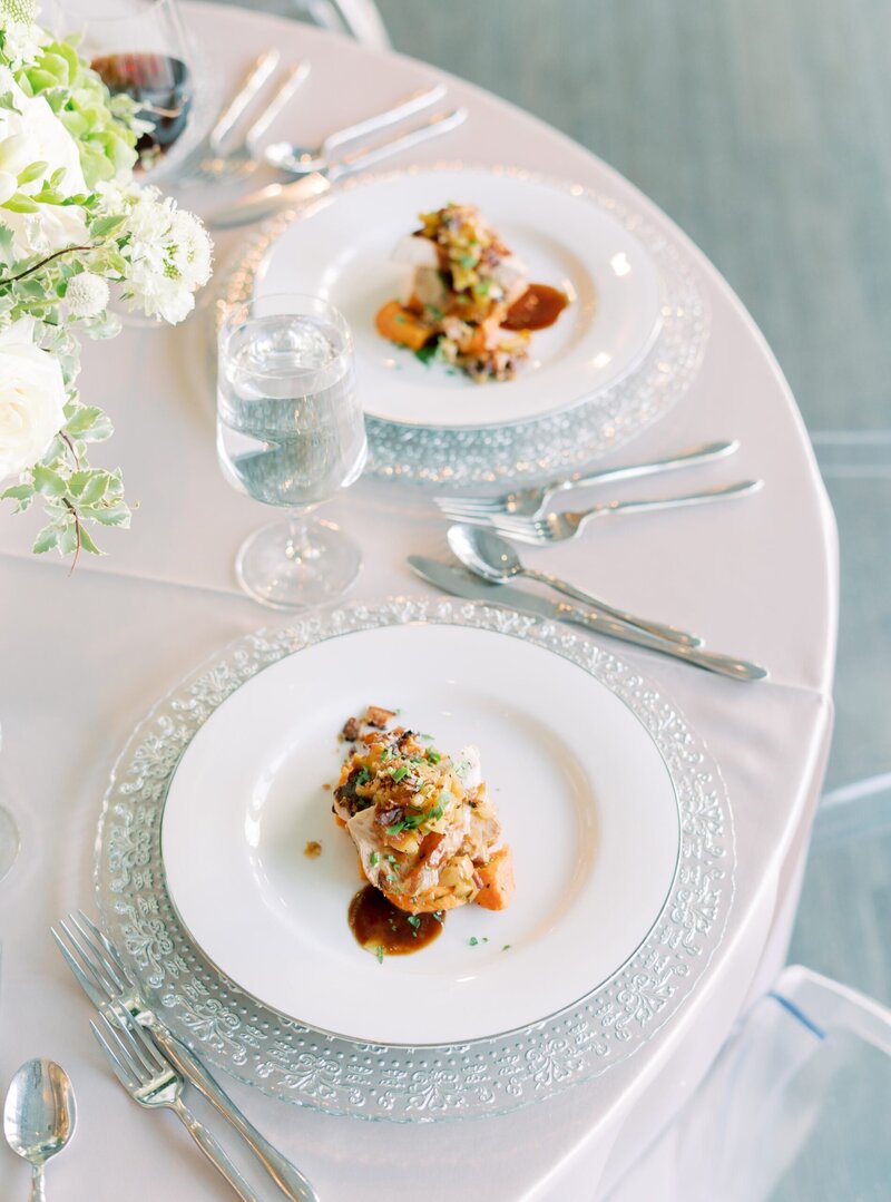 luncheon table settings designed by a corporate event planner in Austin