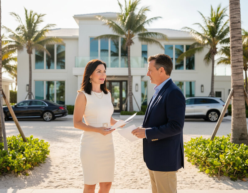 Luxury real estate render for a high-end residential listing in Florida