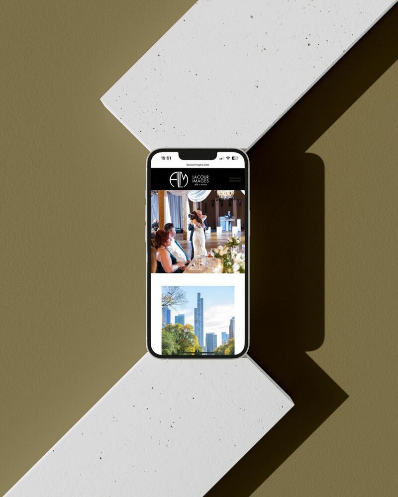 Custom website design for LaCour Images, a Chicago Wedding Photographer