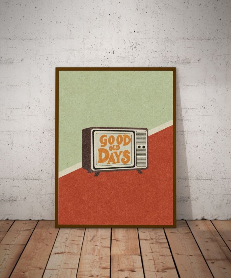 Old TV Print