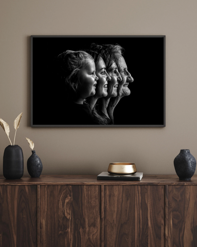 Fine art print met generatie portret