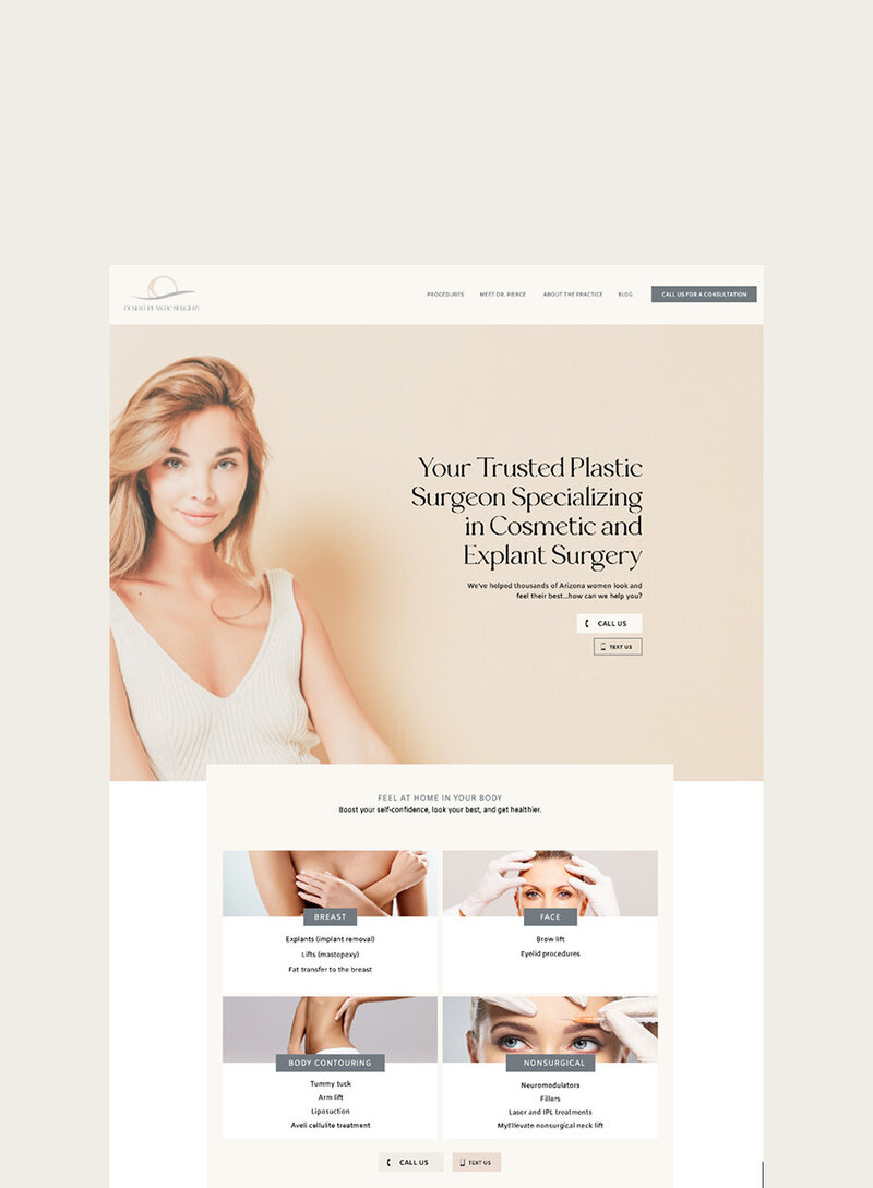 Desert Plastic Surgery Website