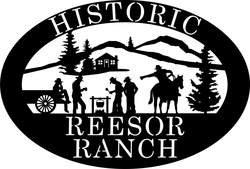 Reesor Ranch Logo Black with White Text Transparent Centre