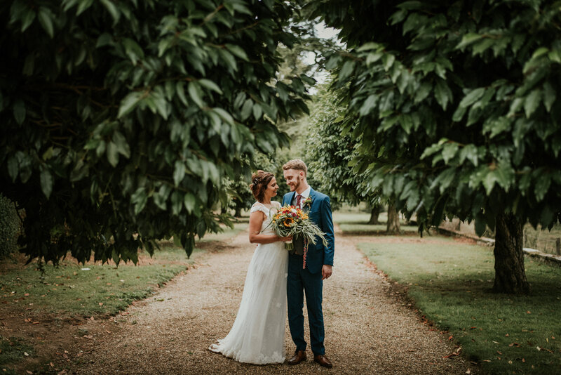 Bridal portraits in Kent garden