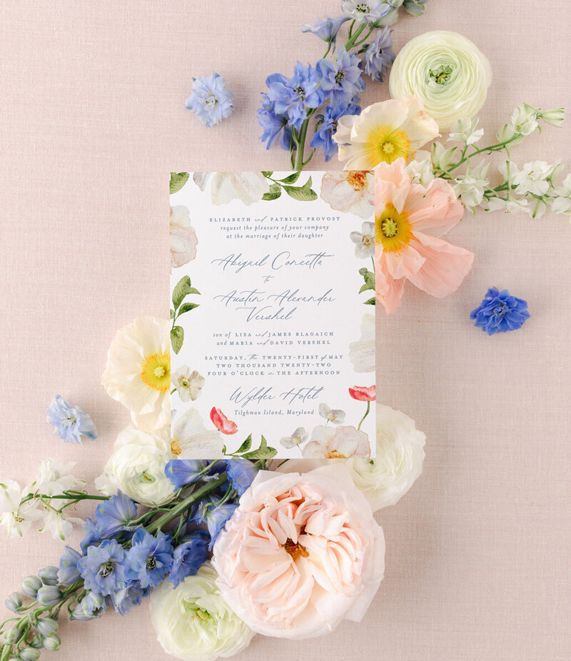 Abigal | Modern Floral Wedding Invitations