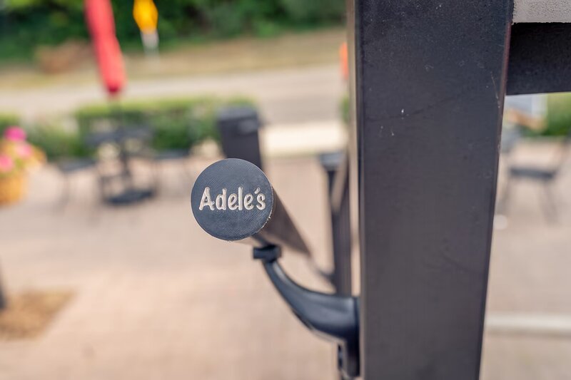 Alternate view of 3D printed rail caps for Adele's Frozen Custard. 
