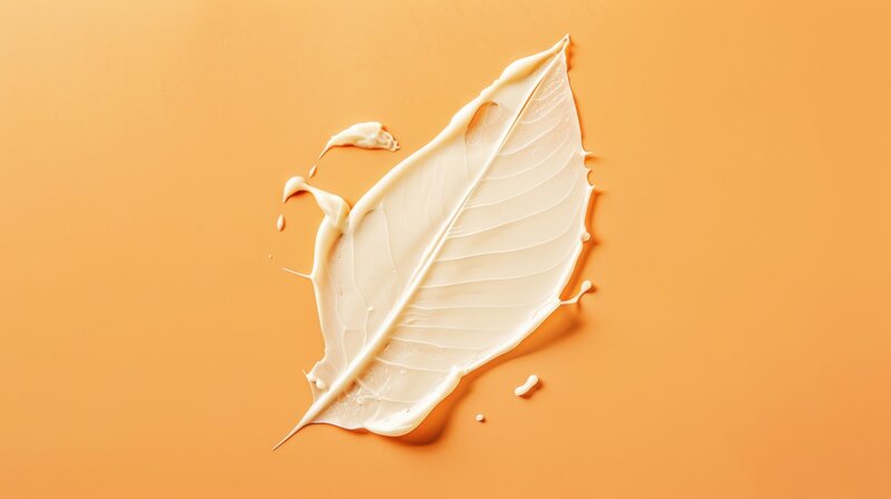 Orange leave made of lotion