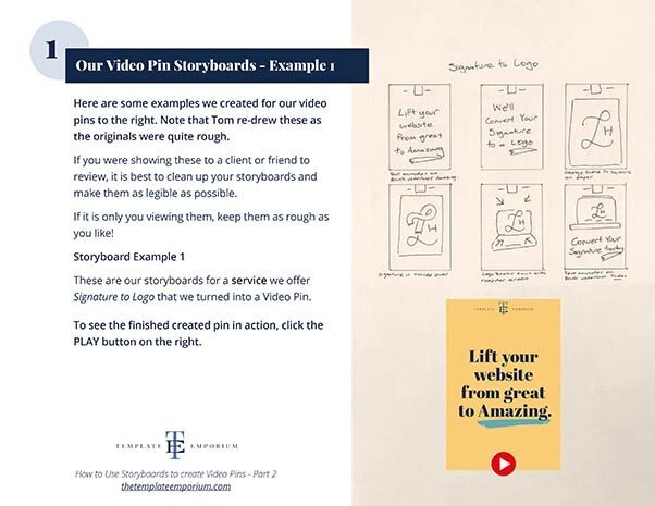 How to use Storyboards to create Video Pins 4 The Template Emporium