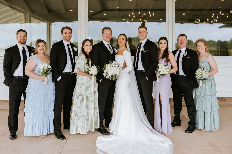 Wedding Party Group Photo in Hutchinson, KS
