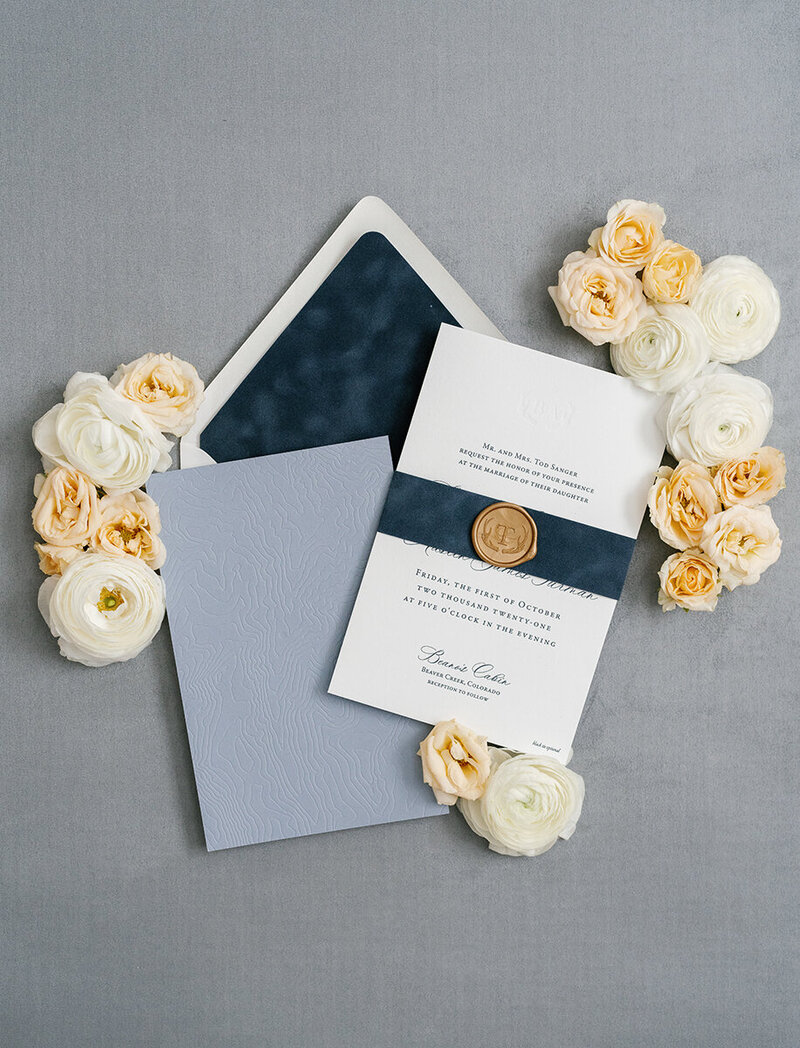 Classic Beaver Creek Wedding invitation