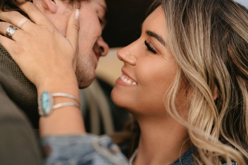 Couple at sunset during a Western-themed photoshoot in Redding, CA.
